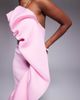 ASOS DESIGN ASOS DESIGN structured ruffle bandeau maxi dress in pink in scuba-style fabric - 2