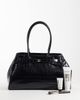 ASOS DESIGN ASOS DESIGN structured tote bag in croc with buckle belt detail in black - 2