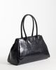 ASOS DESIGN ASOS DESIGN structured tote bag in croc with buckle belt detail in black - 4