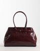 ASOS DESIGN ASOS DESIGN structured tote bag in croc with buckle belt detail in burgundy-Green - 1