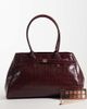 ASOS DESIGN ASOS DESIGN structured tote bag in croc with buckle belt detail in burgundy-Green - 2