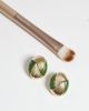 ASOS DESIGN ASOS DESIGN stud earrings in mixed green resin and gold tone - GOLD - 2