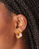 ASOS DESIGN ASOS DESIGN stud earrings with amber and off-white faux stones in gold tone - 1
