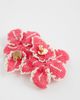 ASOS DESIGN ASOS DESIGN stud earrings with beaded floral orchids design in pink-Multi - 3