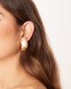 ASOS DESIGN ASOS DESIGN stud earrings with clean bubble oval design in gold tone - 1