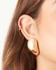 ASOS DESIGN ASOS DESIGN stud earrings with clean bubble oval design in gold tone - 3