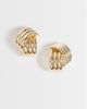 ASOS DESIGN ASOS DESIGN stud earrings with cross-over ridge design in gold tone-Silver - 1