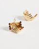 ASOS DESIGN ASOS DESIGN stud earrings with cross-over ridge design in gold tone-Silver - 4