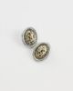 ASOS DESIGN ASOS DESIGN stud earrings with dalmatian stone set design in silver tone - 4