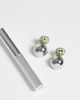 ASOS DESIGN ASOS DESIGN stud earrings with double-drop and faux dalmatian stone in silver tone - SILVER - 2