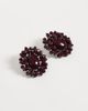 ASOS DESIGN ASOS DESIGN stud earrings with floral gem stone design in burgundy-RED - 1
