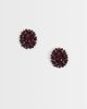 ASOS DESIGN ASOS DESIGN stud earrings with floral gem stone design in burgundy-RED - 4