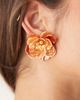 ASOS DESIGN ASOS DESIGN stud earrings with flower design in orange-pink - 1