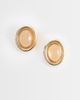 ASOS DESIGN ASOS DESIGN stud earrings with stone set design in amber-Gold - 1