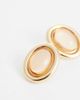 ASOS DESIGN ASOS DESIGN stud earrings with stone set design in amber-Gold - 4
