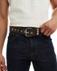 ASOS DESIGN ASOS DESIGN studded belt in brown faux leather - 3
