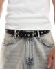 ASOS DESIGN ASOS DESIGN studded belt with crystals in black faux leather - 1