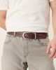ASOS DESIGN ASOS DESIGN studded burnished belt in burgundy-Red - 1