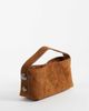 ASOS DESIGN ASOS DESIGN studded faux suede grab bag with detachable crossbody strap in dark tan-Brown - 1