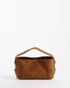 ASOS DESIGN ASOS DESIGN studded faux suede grab bag with detachable crossbody strap in dark tan-Brown - 4