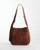 ASOS DESIGN ASOS DESIGN studded tote bag with tassel charm detail in chocolate-Brown - 1