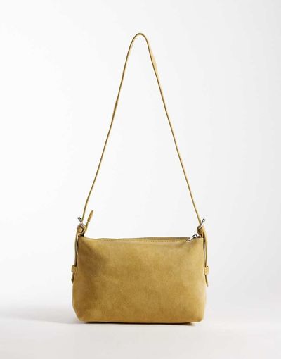 ASOS DESIGN ASOS DESIGN suede adjustable cross body bag in yellow