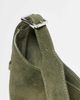 ASOS DESIGN ASOS DESIGN suede asymmetric tote bag with side buckle in olive-Green - 2