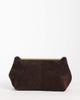 ASOS DESIGN ASOS DESIGN suede frame clutch bag in chocolate-Brown - 1