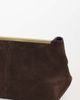 ASOS DESIGN ASOS DESIGN suede frame clutch bag in chocolate-Brown - 3