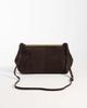 ASOS DESIGN ASOS DESIGN suede frame clutch bag in chocolate-Brown - 4