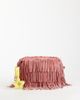 ASOS DESIGN ASOS DESIGN suede fringe clutch bag with detachable shoulder strap in dusty pink - 2