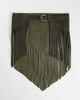 ASOS DESIGN ASOS DESIGN suede fringed belt in khaki green - 1