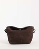 ASOS DESIGN ASOS DESIGN suede mini flap top crossbody bag in chocolate-Brown - 1