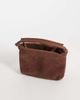 ASOS DESIGN ASOS DESIGN suede mini pouch bag in chocolate-Brown - 4