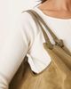 ASOS DESIGN ASOS DESIGN suede pinched handle scoop tote bag in olive-Green - 3