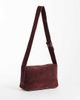 ASOS DESIGN ASOS DESIGN suede relaxed adjustable shoulder and cross body bag in burgundy-Red - 4