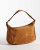 ASOS DESIGN ASOS DESIGN suede scoop shoulder bag in chestnut brown-Yellow - 1