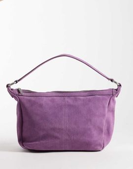 ASOS DESIGN ASOS DESIGN suede scoop shoulder bag in violet-Purple