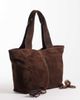 ASOS DESIGN ASOS DESIGN suede seam detailing tote in chocolate-Brown - 2