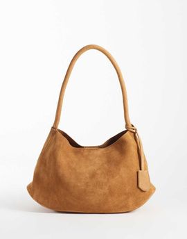 ASOS DESIGN ASOS DESIGN suede shoulder bag with internal pouch in tan-Brown