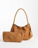 ASOS DESIGN ASOS DESIGN suede shoulder bag with internal pouch in tan-Brown - 3
