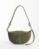 ASOS DESIGN ASOS DESIGN suede sling crossbody bag in khaki-Green - 1