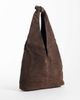 ASOS DESIGN ASOS DESIGN suede tote bag in chocolate with knot detail handle-Brown - 4