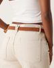 ASOS DESIGN ASOS DESIGN suede waist and hip jeans belt in tan with stitch edge detailing-Brown - 3