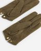 ASOS DESIGN ASOS DESIGN suedette short gloves in khaki-Green - 2