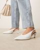 ASOS DESIGN ASOS DESIGN Suki slingback kitten heeled shoes in white - 1