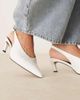 ASOS DESIGN ASOS DESIGN Suki slingback kitten heeled shoes in white - 3