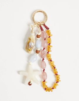 ASOS DESIGN ASOS DESIGN summer shell bag charm with starfish-Multi
