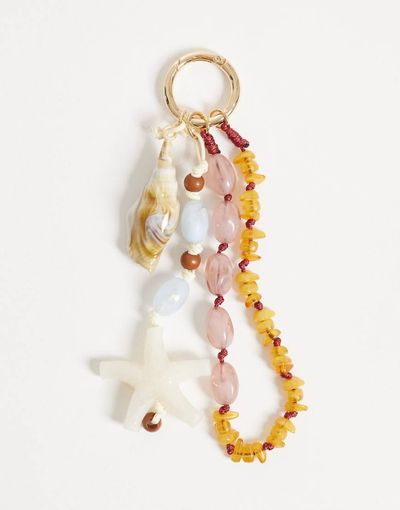 ASOS DESIGN ASOS DESIGN summer shell bag charm with starfish-Multi
