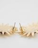 ASOS DESIGN ASOS DESIGN sun earrings with faux tigers eye stones in gold tone-Multi - 4